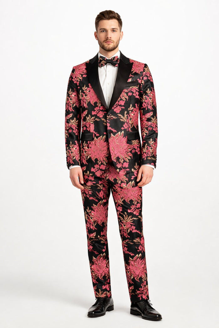 Floral Suit - Flower Suit - Pink