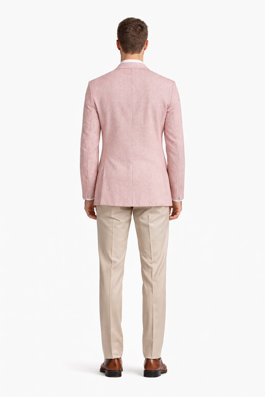 Pinstripe Blazer for Men - Bold Pinstripe Sport Jacket Perfect for Casual or Dressy in Brick