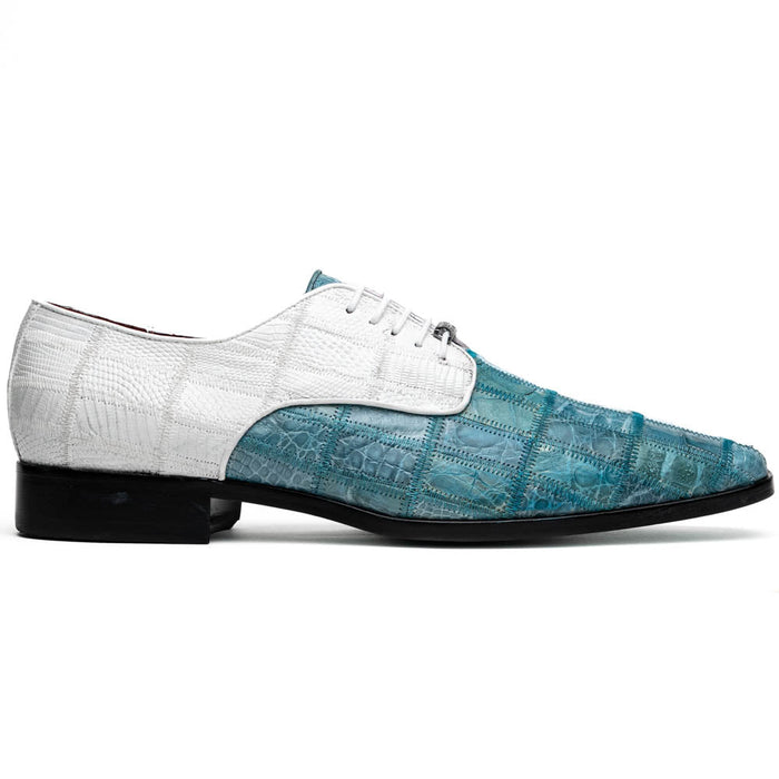 Marco Di Milano Pissa Aqua/White Leather Loafer