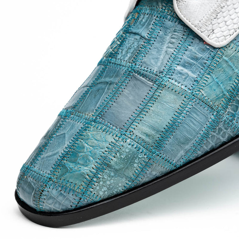 Marco Di Milano Pissa Aqua/White Leather Loafer