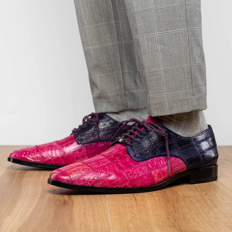 Marco_Di_Milano Pissa: Pink Purple Leather Loafers