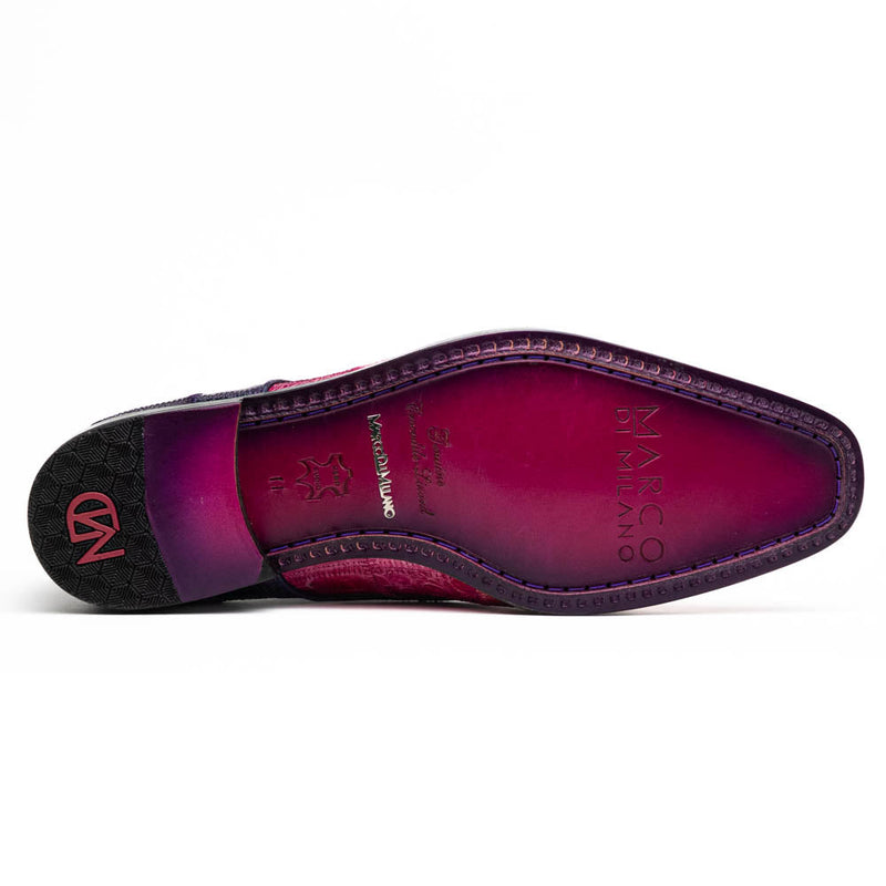Marco_Di_Milano Pissa: Pink Purple Leather Loafers
