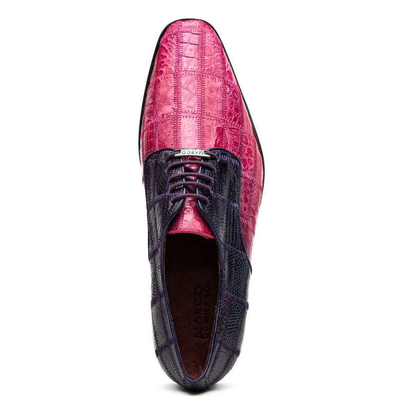 Marco_Di_Milano Pissa: Pink Purple Leather Loafers