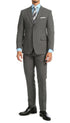 Mens Heather Grey Slim Fit 2pc Suit