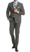 Mens Heather Grey Slim Fit 2pc Suit