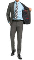 Mens Heather Grey Slim Fit 2pc Suit