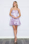 Poly USA 9190 A-line Glitter Short Semi Formal Party Dama Dress