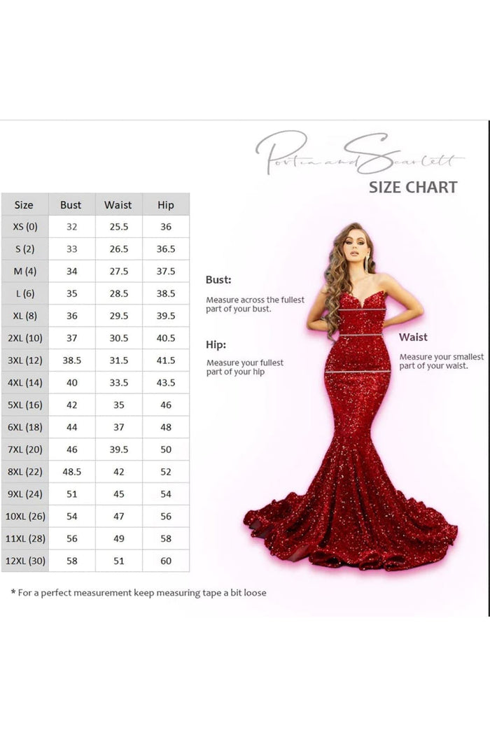 Portia and Scarlett PS22036 Boned Corset Long Mermaid Formal Prom Gown