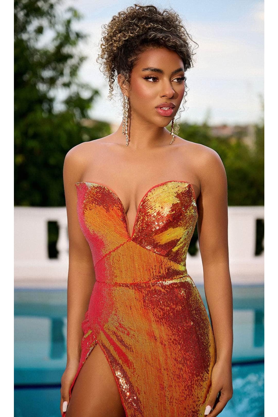Portia and Scarlett PS23824 -long- Mermaid Prom Dress with Sequins