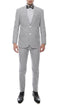 Men's Slim Fit Two Button Black Seersucker Suit