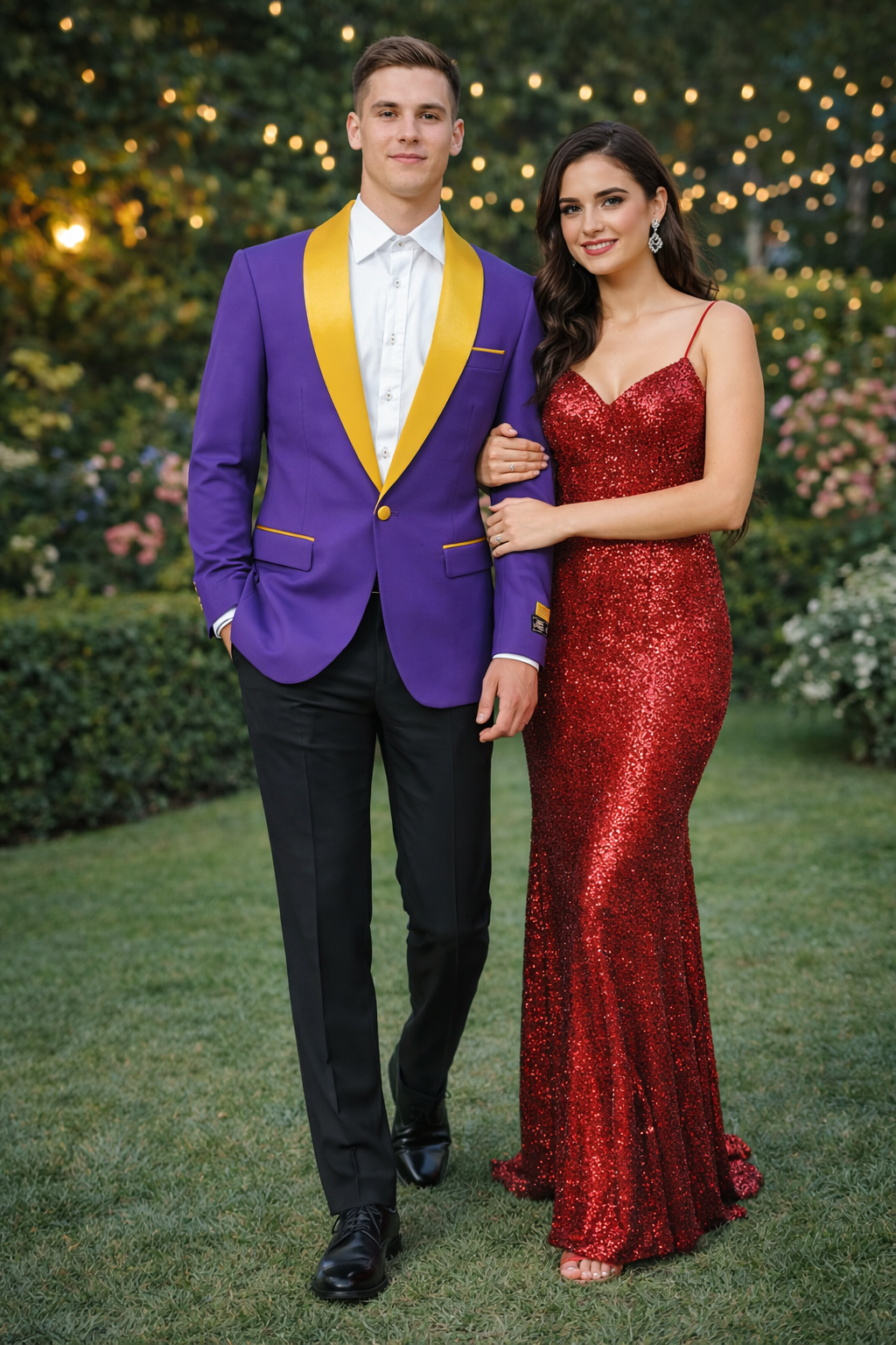 Purple And Gold Suit