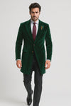 Velvet Cutaway Tuxedo - Velvet Morning Suit - Velvet Tail Tuxedo - Green