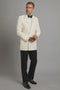Mens White Dinner Jacket Single Buttons Shawl Collared - Ivory (Cream - Ivory - Off White) Tropical Dinner Jackets