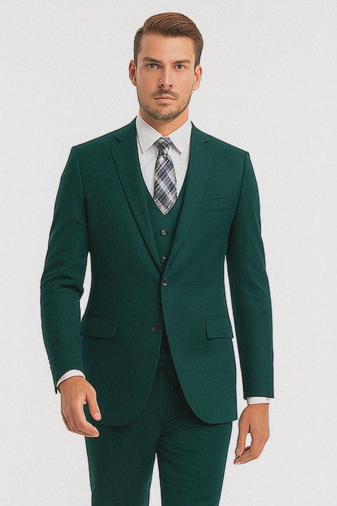 Mens Dark Teal Suit - Teal Blue Suit - Teal Color Wedding Suit