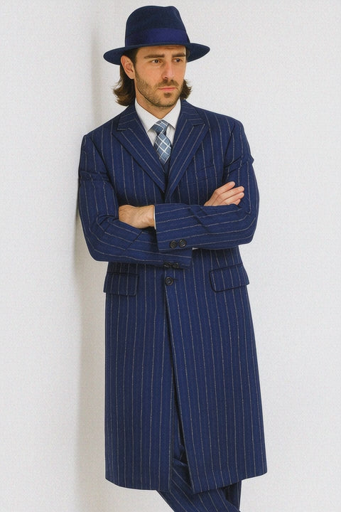Royal Blue Pinstripe Zoot Suit - 1920's Suit - Gangster Suit