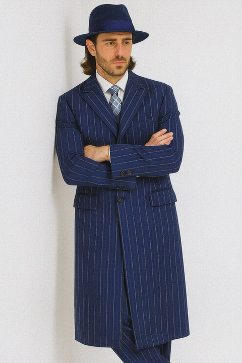 Royal Blue Pinstripe Zoot Suit - 1920's Suit - Gangster Suit