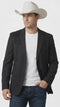 Men’s Black Western Blazer – Cowboy Sport Coat with Western Yoke Design