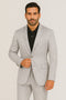 Mens Slim Fit Shiny Paisley Prom & Silver Grey Wedding Suit