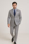 Slim Fit Men's Suit 2 Piece 2 Button in Light Gray