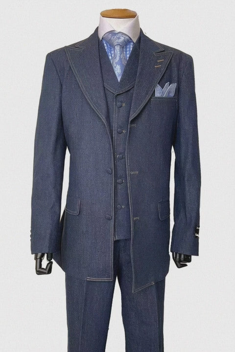  Men's Vintage Denim Suit 