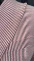 Red Double Breasted Suit - Red and White Pinstripe Suit - Red Seersucker Suit - Cotton Suit