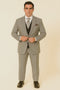 Mens Urban Suits - 100% Wool Suit - Single Button Double Breasted Vest Pleated Pants