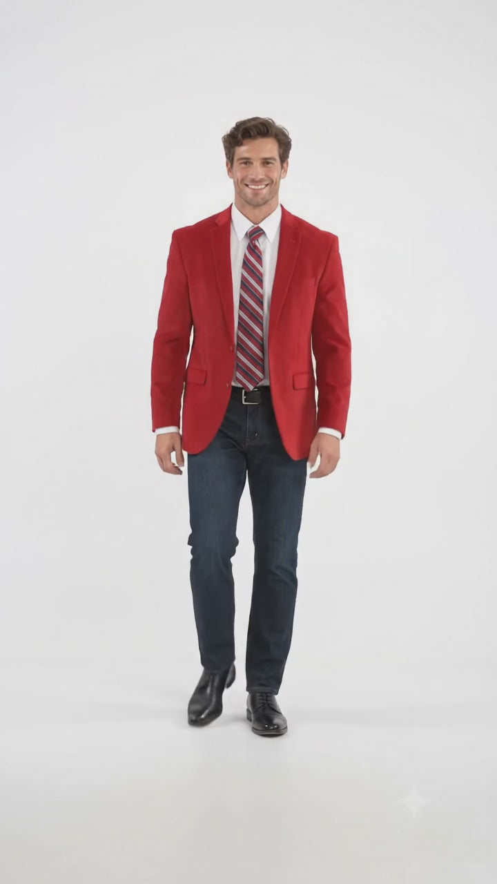 Big And Tall Blazers - Velvet ~ Blazer Jacket Sport Coat Red