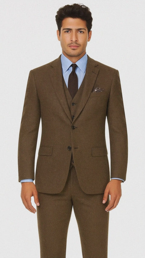Mens Brown Wedding Suit