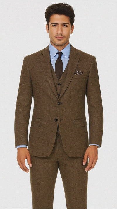 Mens Brown Wedding Suit