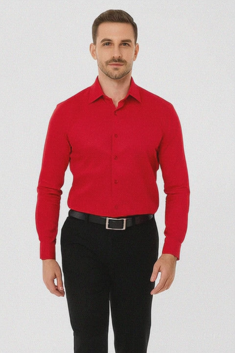 Rossi Man RS1 Red Dress Shirt for Men