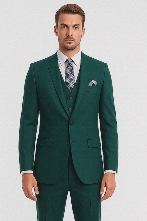 Mens Dark Teal Suit - Teal Blue Suit - Teal Color Wedding Suit