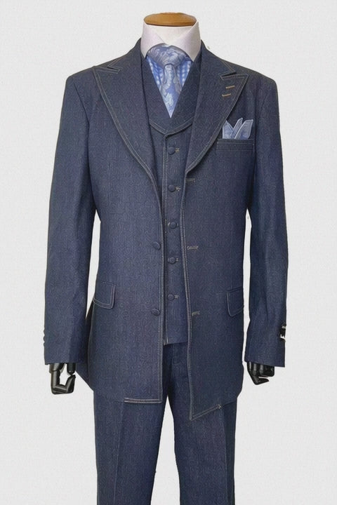  Men's Vintage Denim Suit 