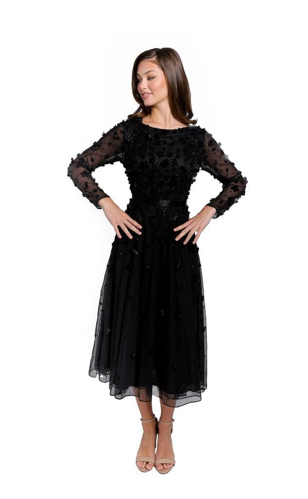 Primavera Couture 11072 - Beaded Long-Sleeve Homecoming Dress