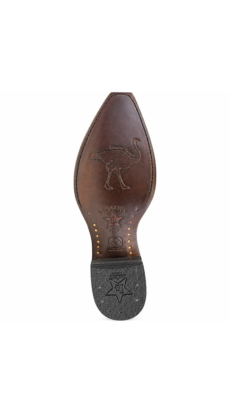 Los Altos Ostrich Snip Toe Cowboy Boots