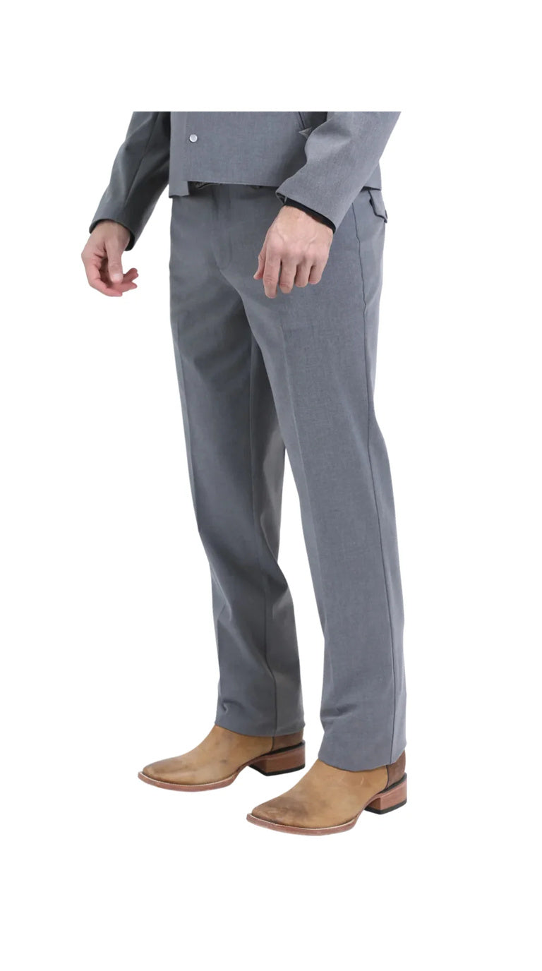 Men's Grey Western Suit – Classic 2-Piece Tailored Jacket & Trousers Set