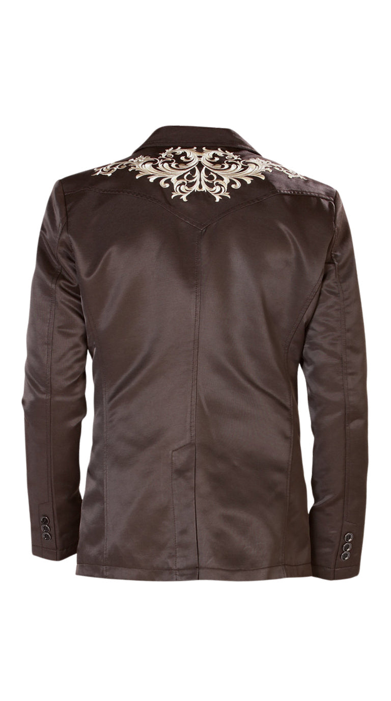 Montero Men's Embroidered Western Blazer – Slim Fit (ID 2173)