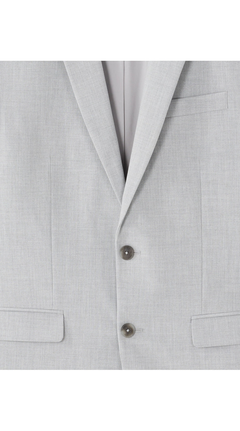 Slim Fit Bi-Stretch Suit Jacket - Light Grey