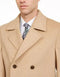 Men's Double Breasted Camel Peacoat - 3/4 Three Quarter Car Coat - Topcoat - AlbertoNardoniStore