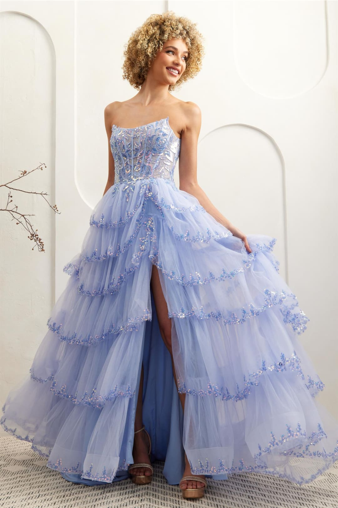 Prom Dress Sweetheart Illusion Bodice Gala Gown By Amelia Couture 4033