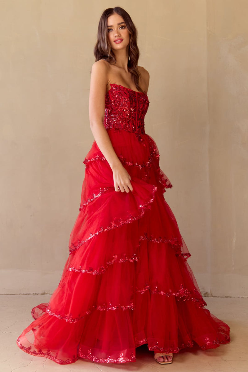 Prom Dress Sweetheart Illusion Bodice Gala Gown By Amelia Couture 4033