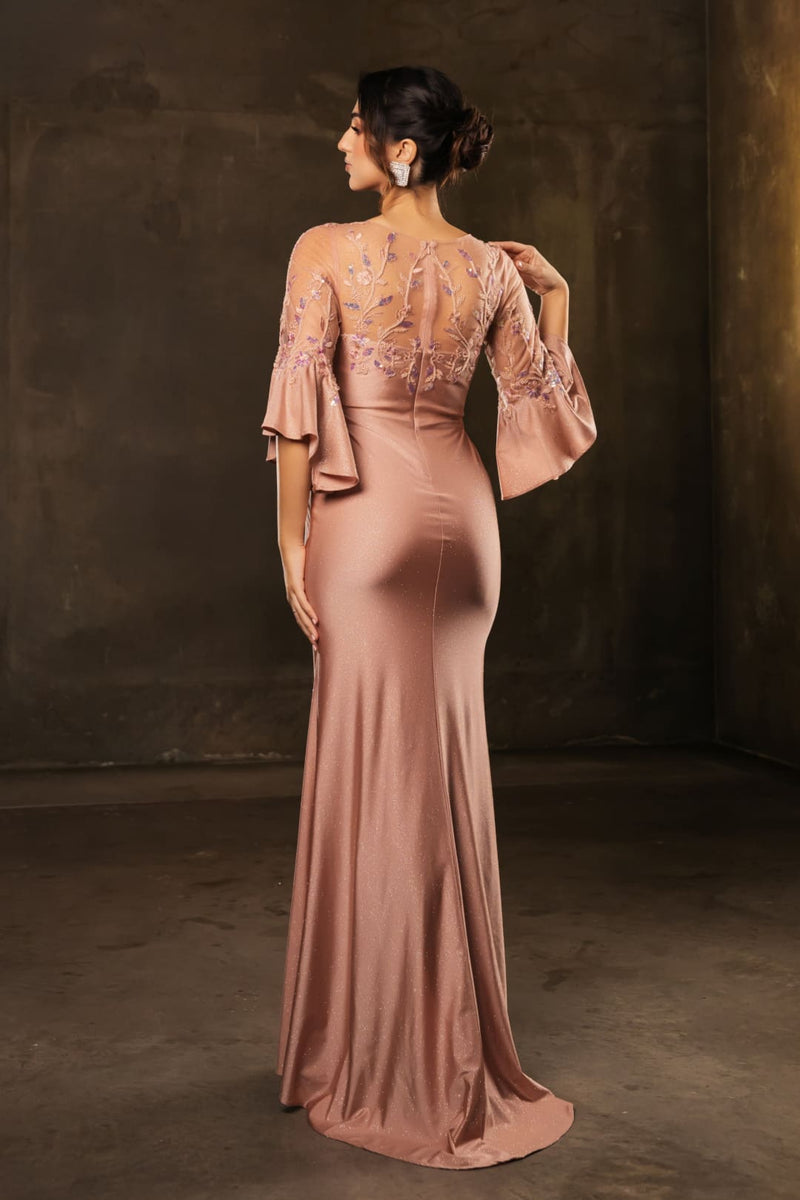 Mother Of Groom Dress V-Neck Sheath Formal Gown By May Queen MQ2163