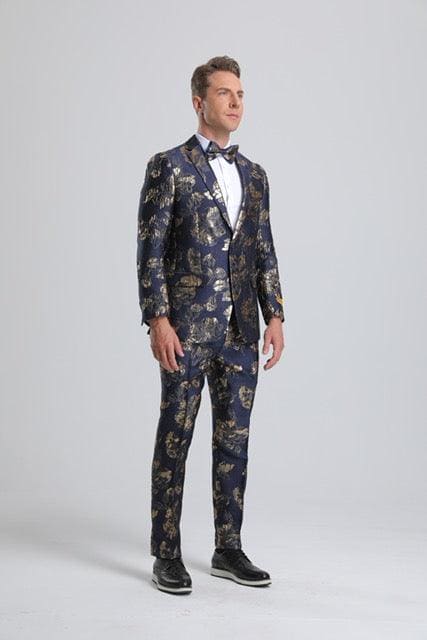 Prom Suits - Paisley Suits - Bright Colored Suits - Homecoming Suit + Matching Bowtie - AlbertoNardoniStore