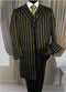 Pinstripe Zoot Suit Black and Gold Suit - AlbertoNardoniStore