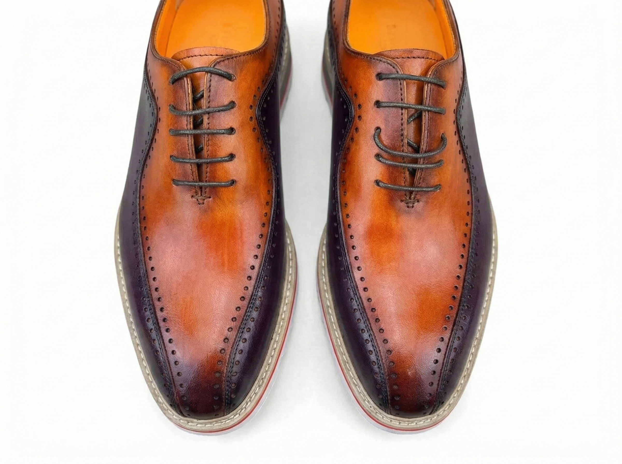 Two-Tone Burnished Brogue Oxford
