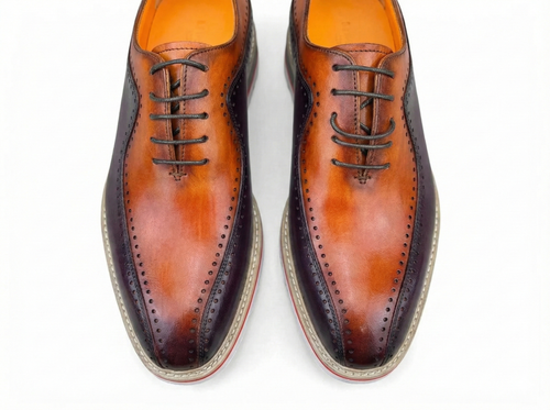Two-Tone Burnished Brogue Oxford