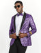 Purple Paisley Jacket Mens Black & Purple Paisley Prom Tuxedo Smoking Jacket - AlbertoNardoniStore