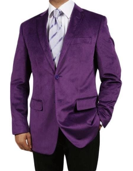 PURPLE Velvet BLAZERS For Men