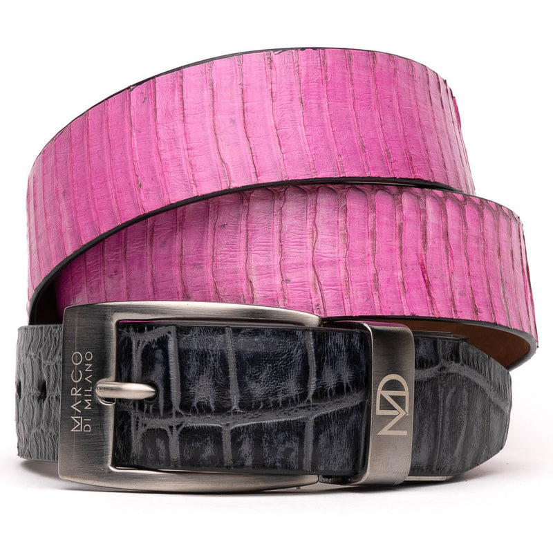 Marco Di Milano Moncalieri Pink/Gray Leather Belt Shoe
