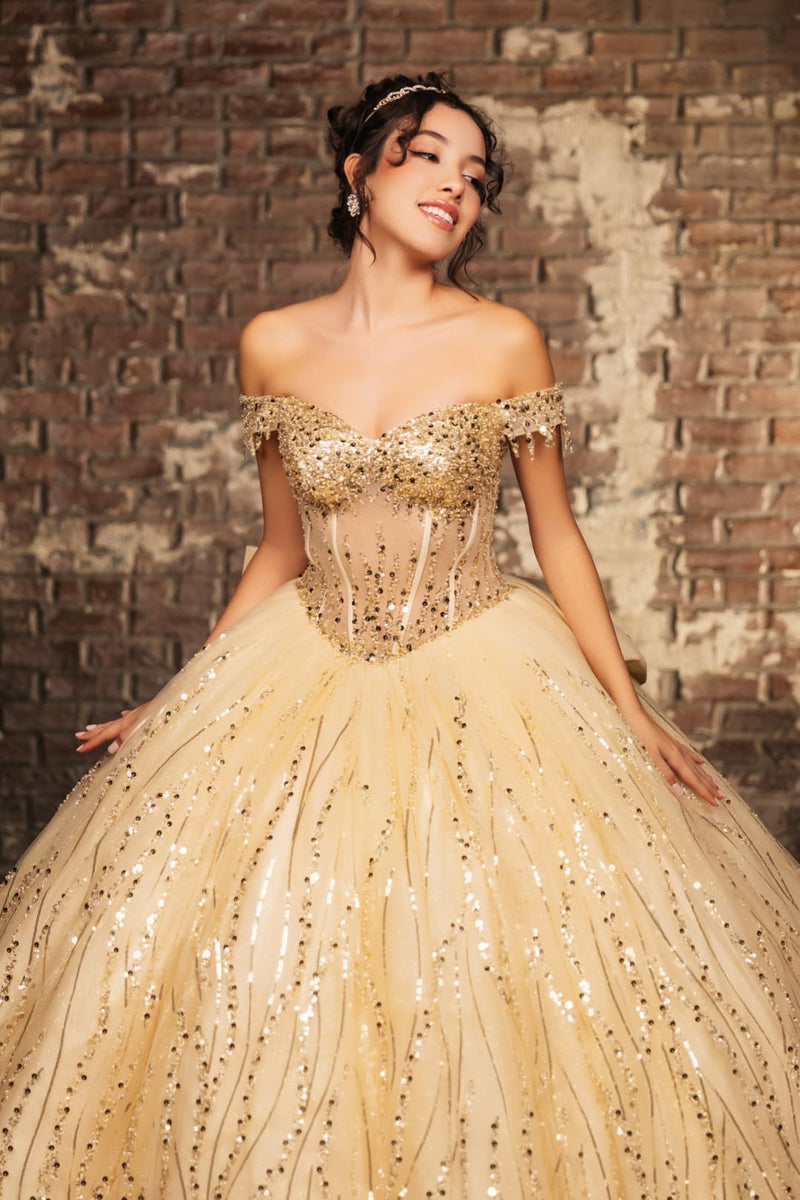 Quince Dress Sweetheart Sleeveless Sequin Ball Dance By Layla K LK264