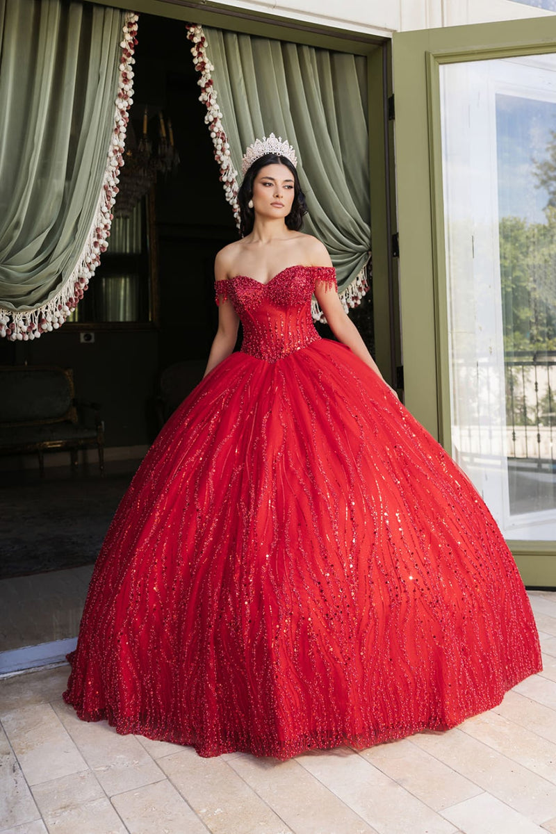 Quince Dress Sweetheart Sleeveless Sequin Ball Dance By Layla K LK264